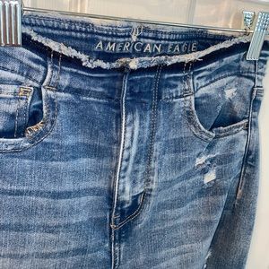 Waist Detail Skinny Ripped American Eagle Jeans